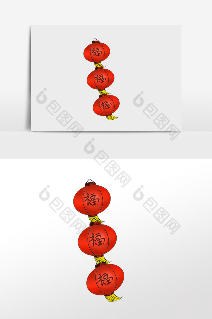 庆新年手绘图片