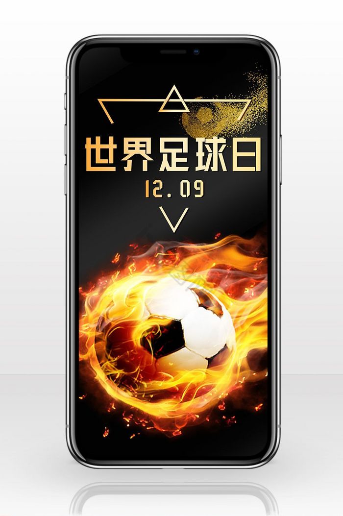 火球世界足球日手机海报图片