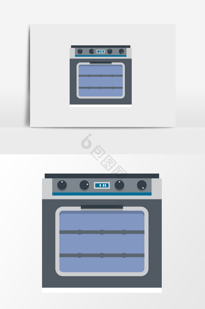 烤箱插画图片