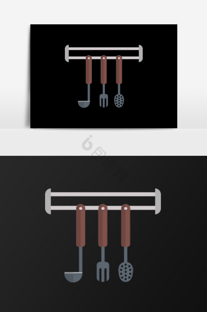 勺子挂件插画图片