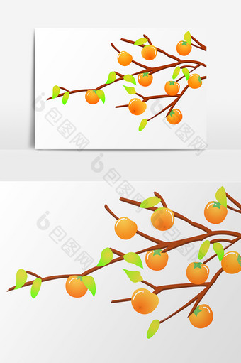 卡通水果树设计元素图片