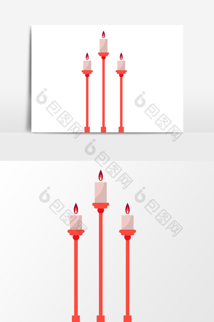卡通蜡烛设计元素
