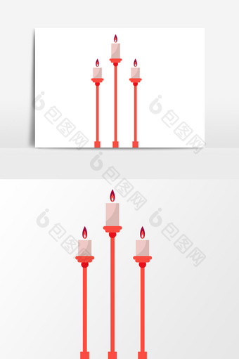 卡通蜡烛设计元素图片