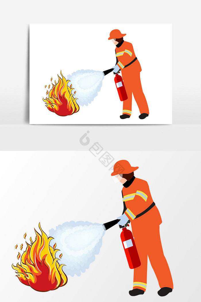 消防员灭火图片