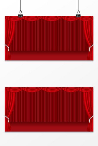 红色幕布背景