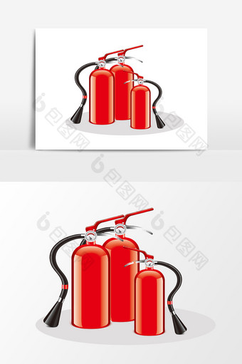 红色灭火器设计元素图片