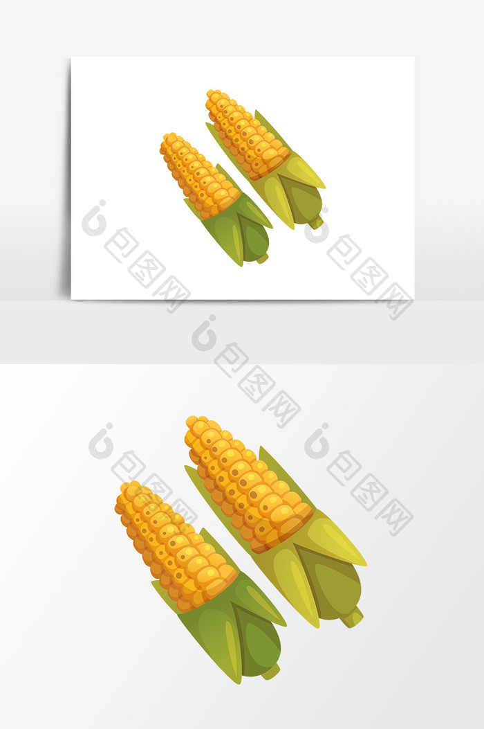 卡通玉米设计元素
