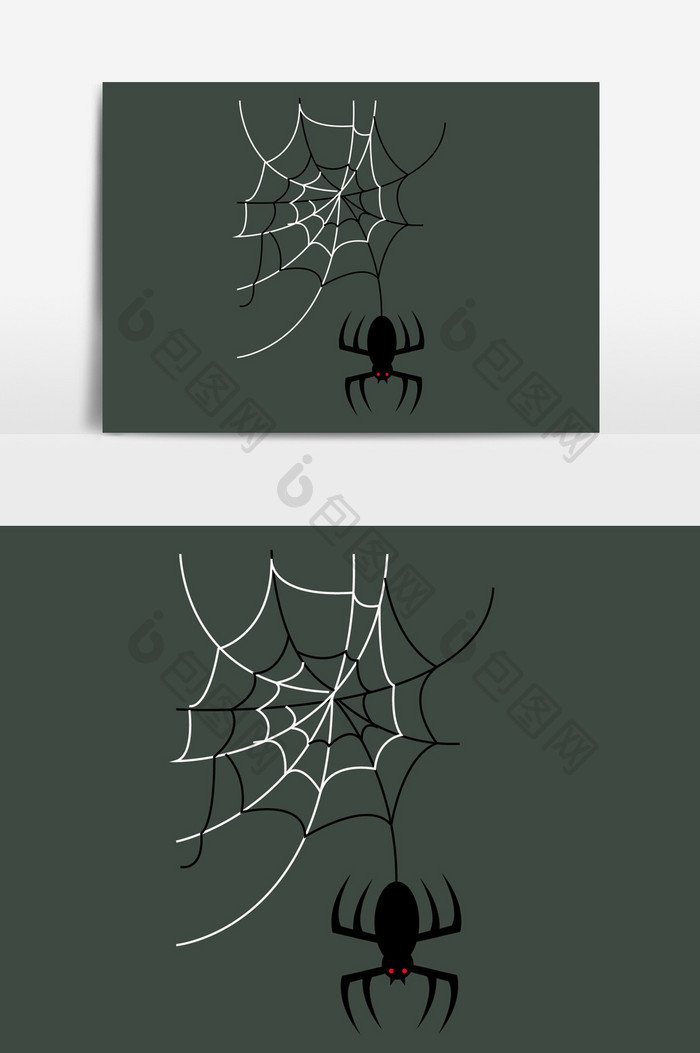 卡通蜘蛛网元素设计