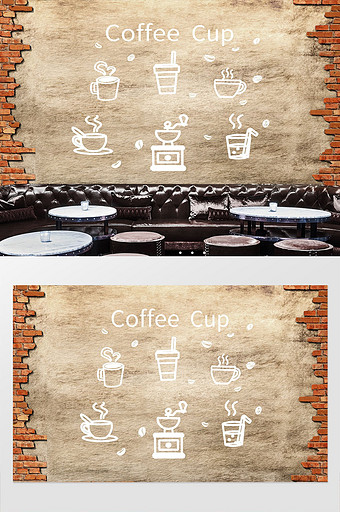 复古下午茶慢时光慢生活咖啡馆背景墙图片