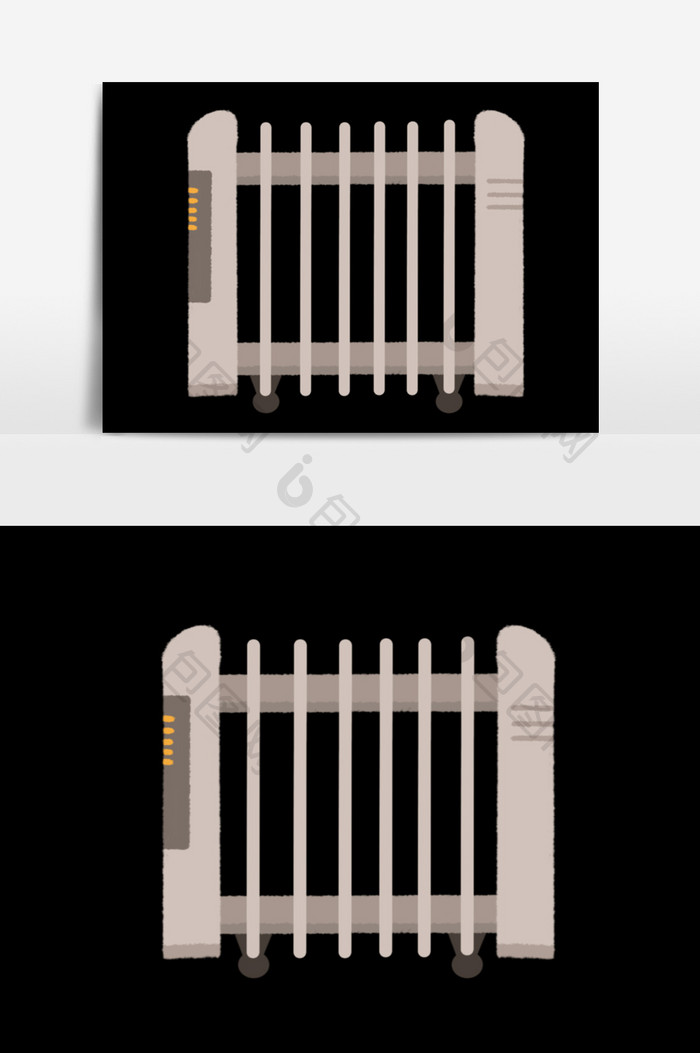 家用暖气插画元素