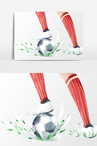 足球运动元素素材图片