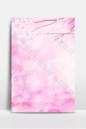 粉色梦幻花朵背景设计图片