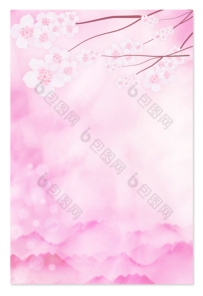 粉色梦幻花朵背景设计
