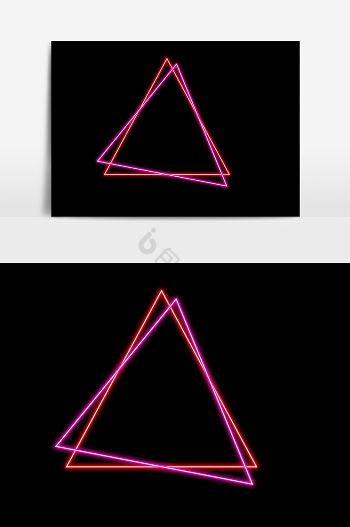霓虹灯光效几何图形图片