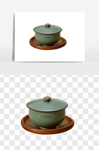 陶瓷餐具茶水杯元素图片