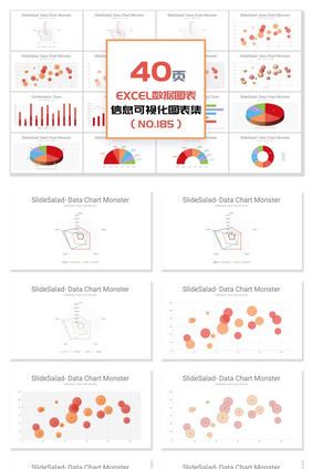 40页EXCEL可编辑可视化PPT图表