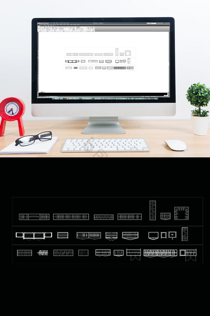 CAD衣柜图库模型图片