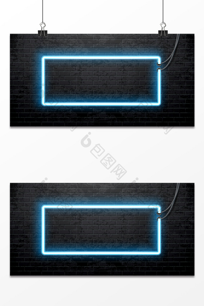 墙面纹理霓虹光效灯电商科技背景