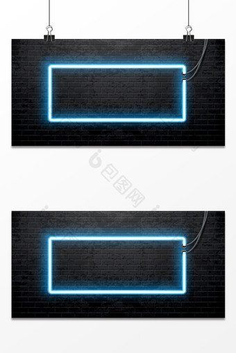 墙面纹理霓虹光效灯电商科技背景图片