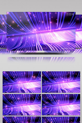 紫色炫酷时尚大气震撼粒子线条背景视频图片