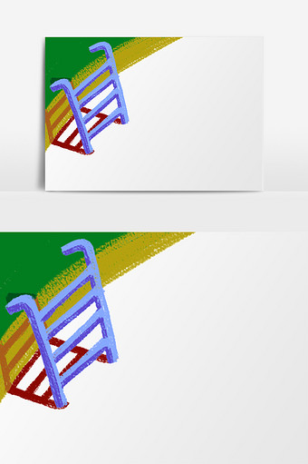 游泳池梯子元素素材图片