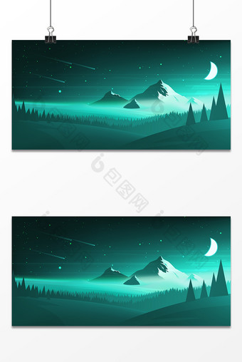 冬季夜空背景设计图片