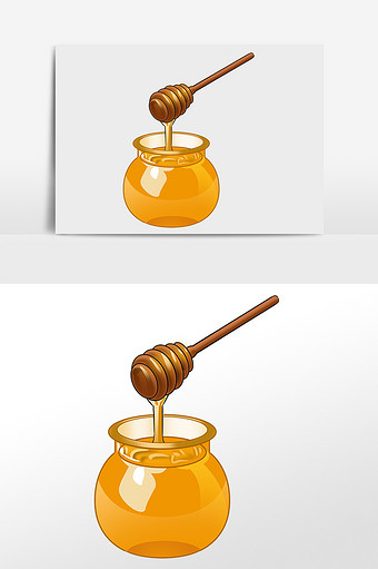 蜂蜜插画