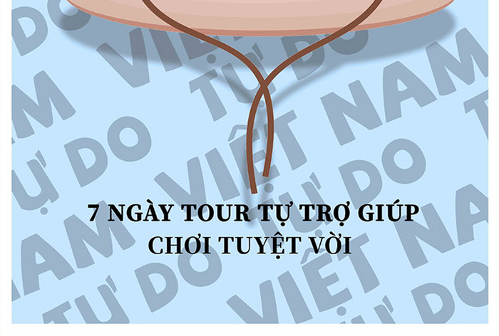 越南旅行帽和深色线条简单的海报
