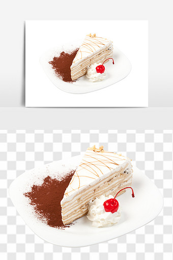 新鲜美味的奶油蛋糕素材图片
