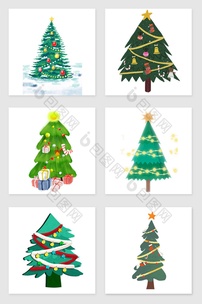 圣诞松树插画图片图片