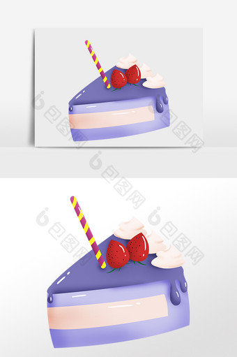 美味的蓝莓奶油蛋糕图片