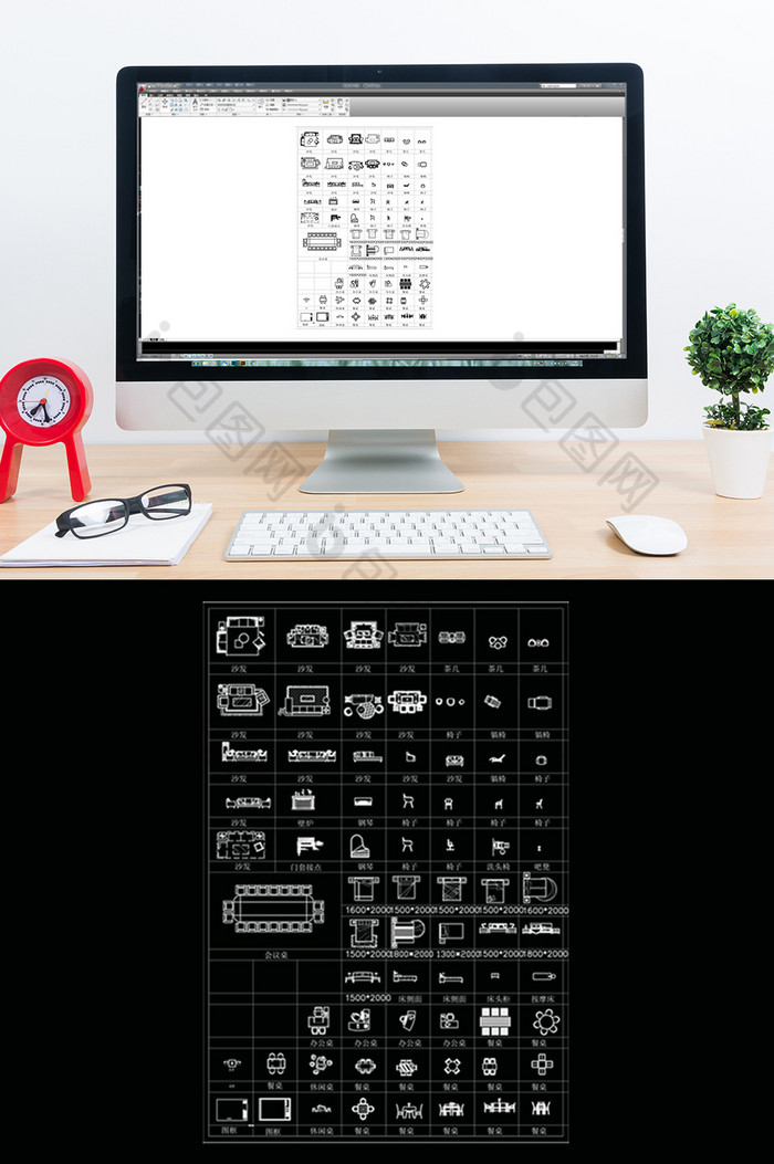 CAD家装办公常用图库图片图片