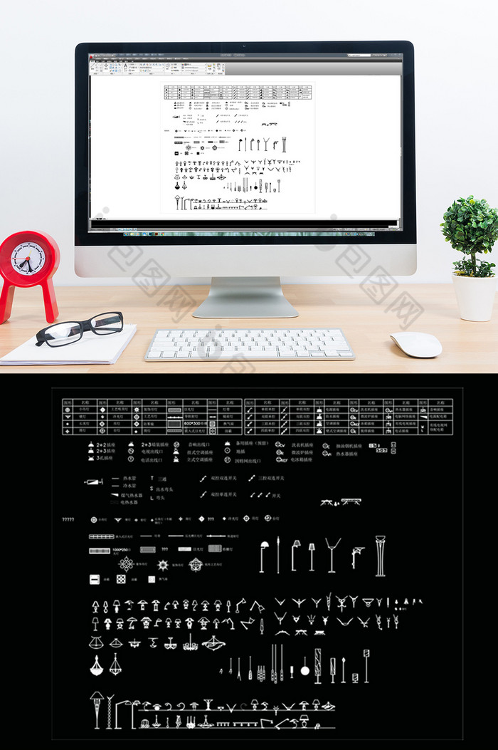 常用灯具CAD模块图片图片