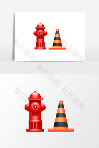 卡通消防栓元素设计图片