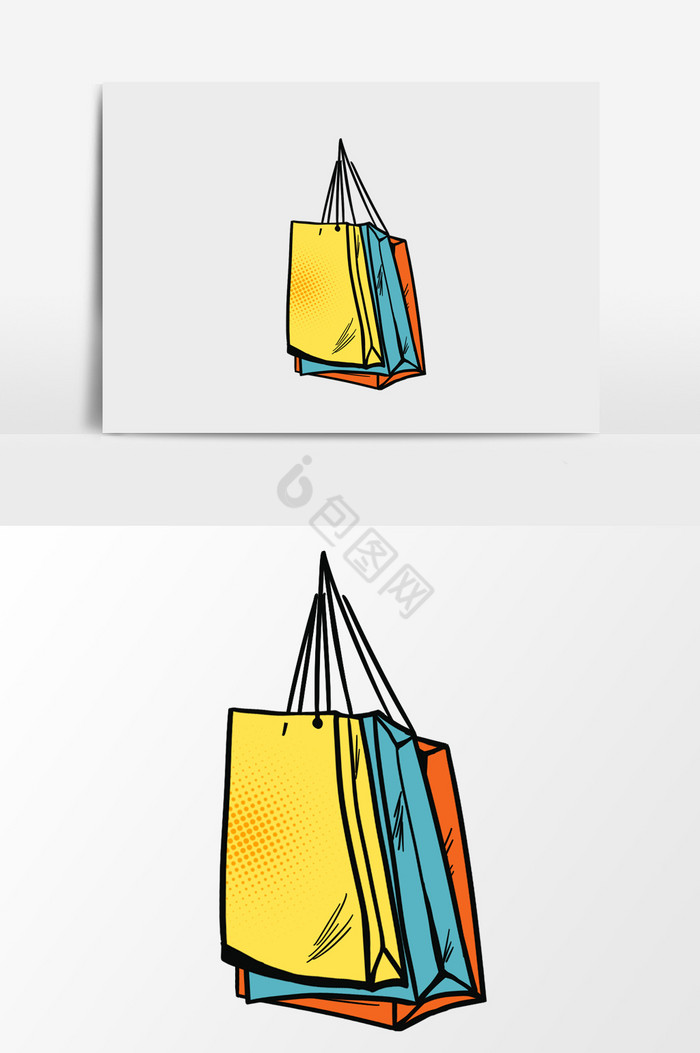 购物袋插画图片