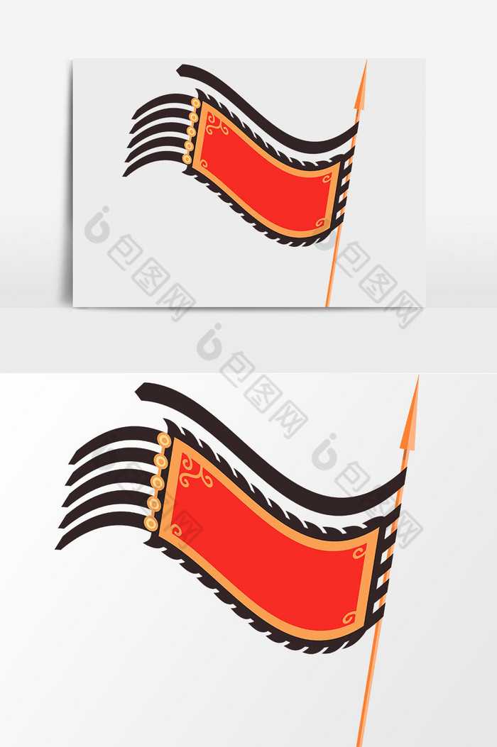 包图 广告设计 元素 【psd】 迎风飘扬战斗旗帜 所属分类: 广告设计