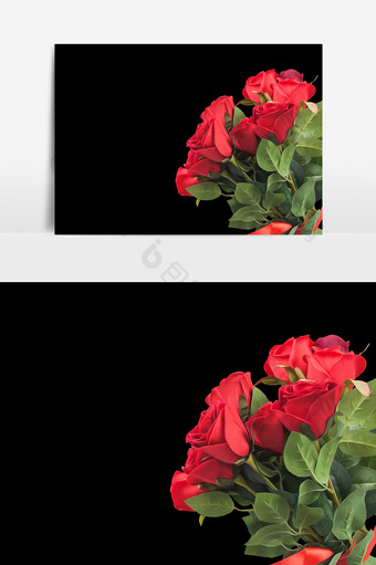 手绘玫瑰花设计元素图片