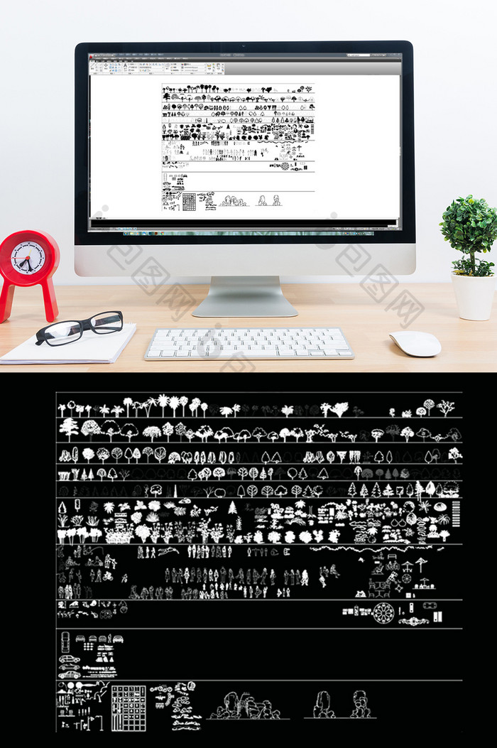 CAD园林景观常用立面图库