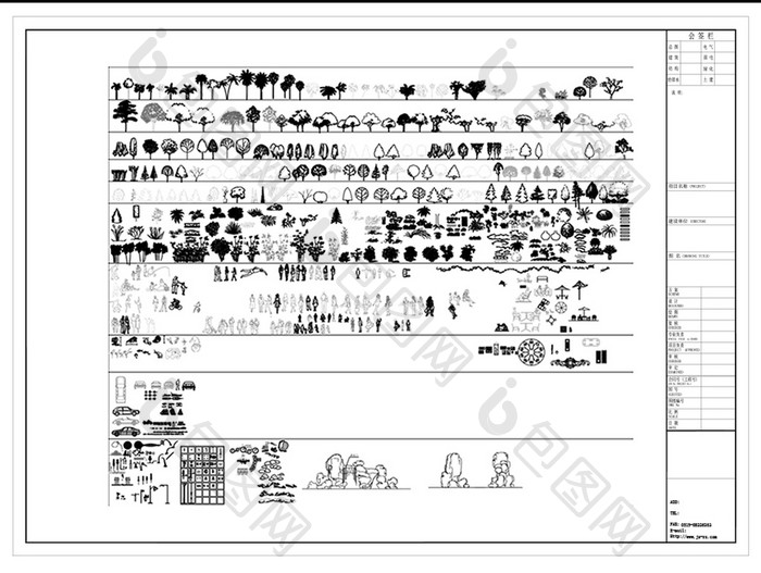 CAD园林景观常用立面图库