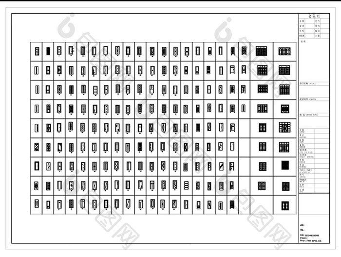 室内门造型CAD立面图库