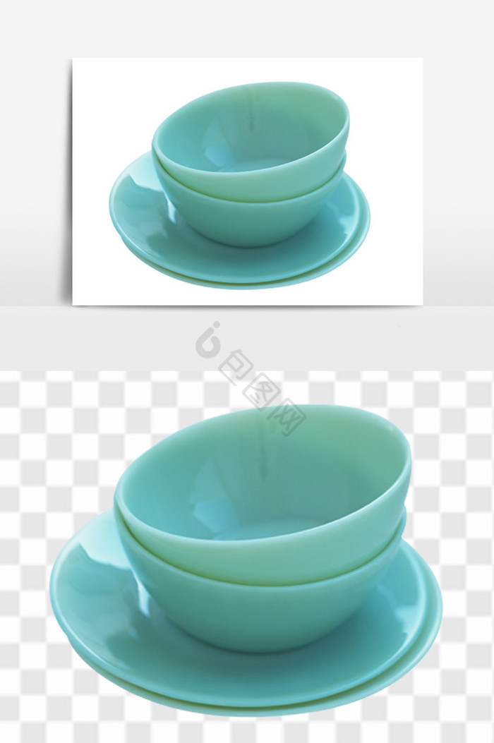 碟子碗玉器组合图片