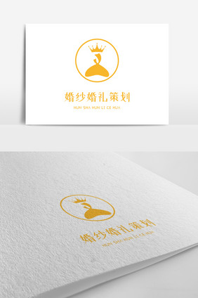 婚纱婚礼服装定制标志logo设计