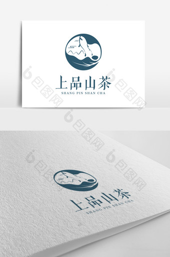 山茶文艺标志logo设计图片