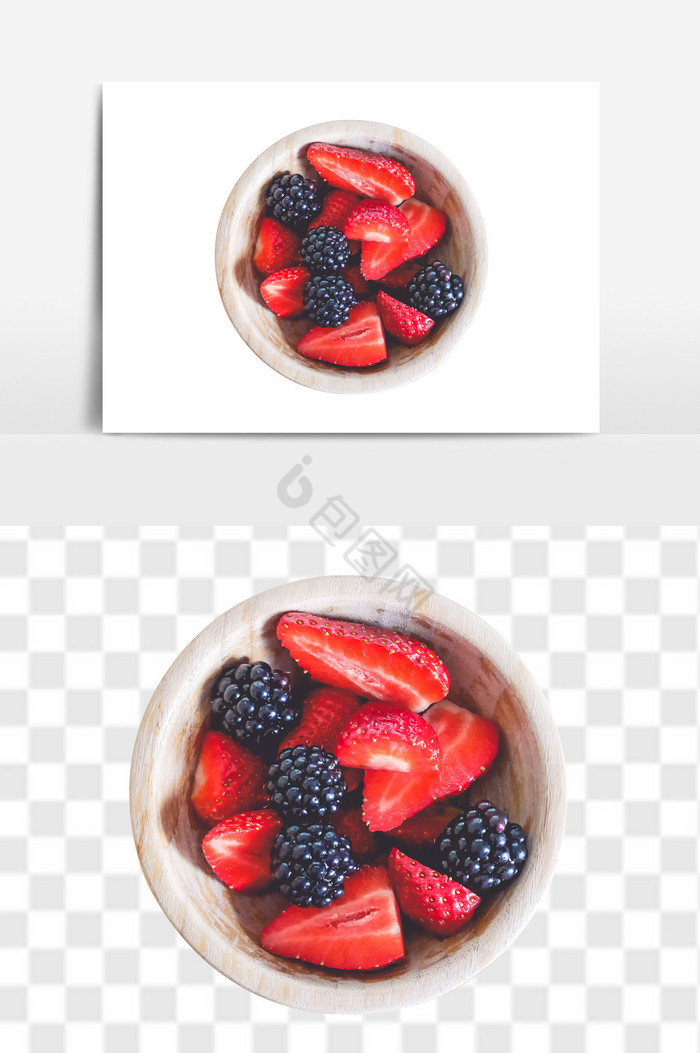 新鲜进口蓝莓草莓水果图片