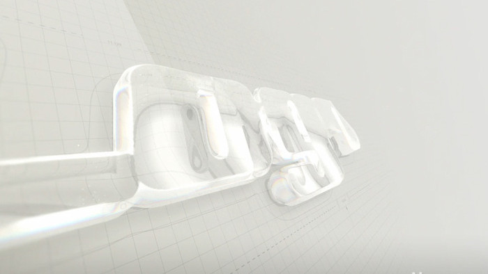 模拟真实透明玻璃质感的标志演绎AE模板