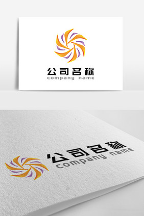 简洁大气黄色科技对称商务金融logo