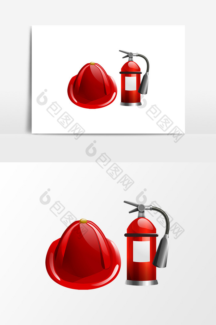 手绘消防安全设计元素