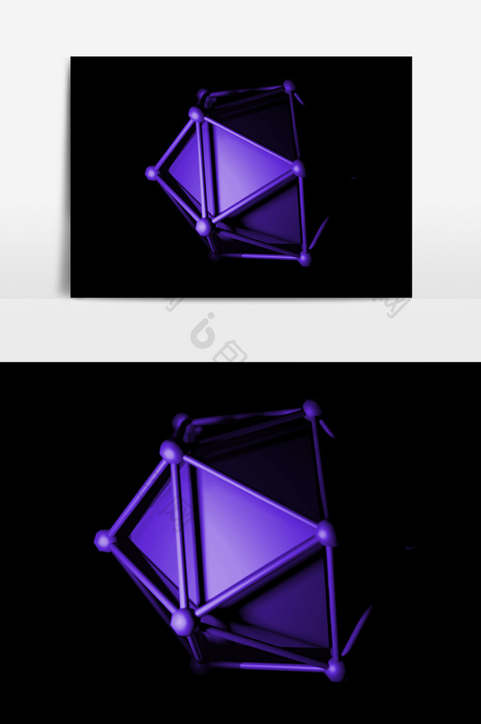 紫色分子结构模型PSD元素