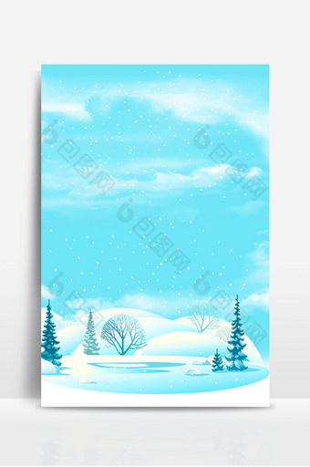冬天背景设计雪景风景图片
