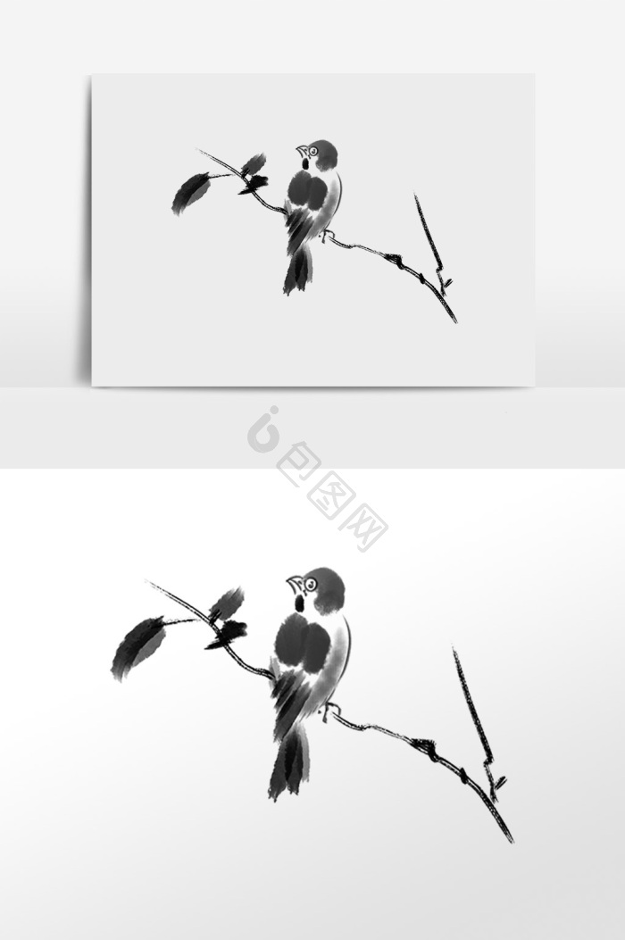 手绘飞鸟